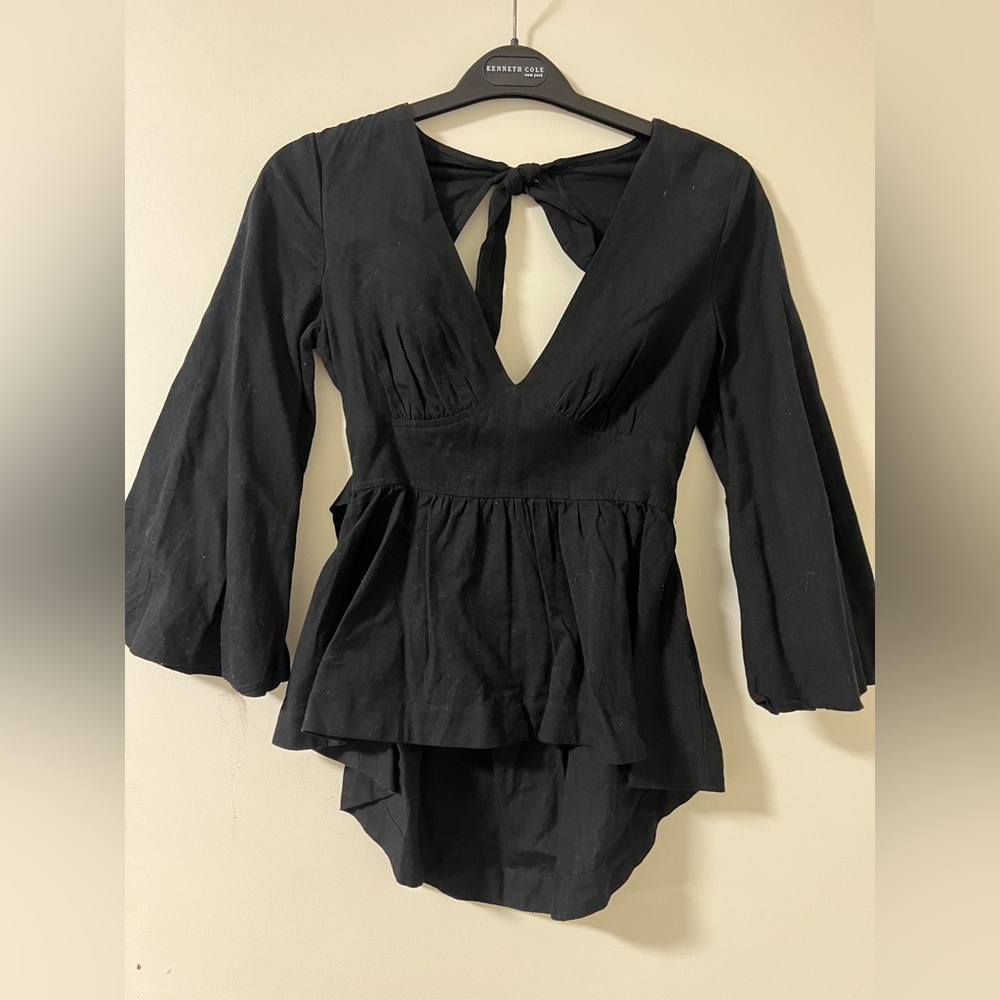 Free People black peplum top